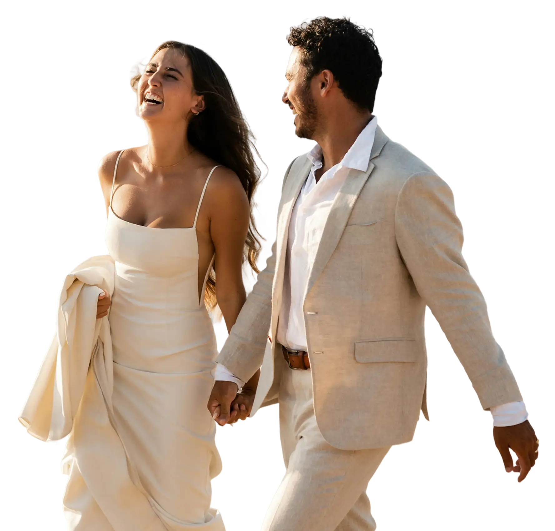 Happy married couple laughing after marriage counseling in Austin, TX, licensed marriage therapist near South Lamar, Zilker